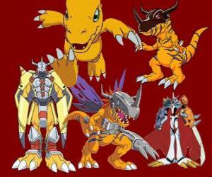 Puzzle Agumon είναι ένα από τα κύρια digimon. Agumon είναι μια πολύ γενναία και διασκέδαση digimon