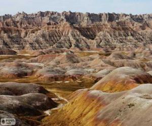 Puzzle Badlands εθνικό πάρκο, Ηνωμένες Πολιτείες Αμερικής