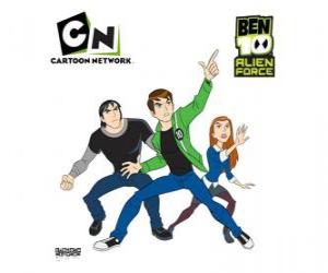 Puzzle Ben 10 και Gwen και Kevin