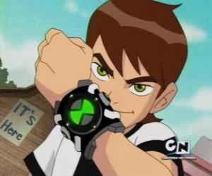 Puzzle Ben 10 με τον αλλοδαπό ρολόι Omnitrix στον καρπό του