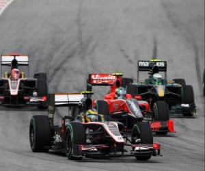 Puzzle Bruno Senna - HRT - Sepang 2010