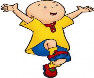 Puzzle Caillou με καπάκι, χαρούμενος και με ανοιχτές αγκάλες το καλοκαίρι