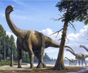 Puzzle Camarasaurus στο τοπίο