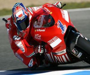 Puzzle Casey Stoner πλοήγησης του moto GP