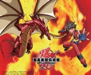 Puzzle Dan Kuso και Bakugan κηδεμόνα του Pyrus Drago