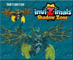 Puzzle Dark Flameclaw. Invizimals Shadow Zone. Παράξενο πλάσμα, το κακό και επιθετικό Invizimal