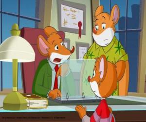 Puzzle Geronimo Stilton, παγίδα με τον ξάδελφό του και τον ανιψιό του Benjamin