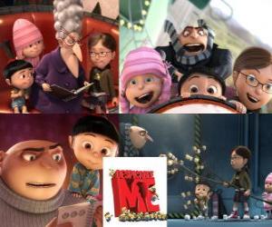 Puzzle Gru με τρία κορίτσια που ονομάζεται Margo, Edith και Agnes που τον βλέπουν ως μια πιθανή πατέρα.