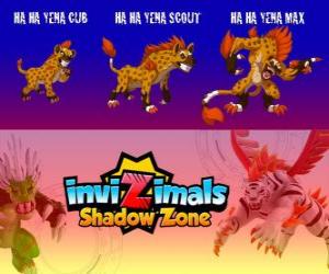 Puzzle Ha Ha Yena Cub, Ha Ha Yena Scout, Ha Ha Yena Max. Invizimals Shadow Zone. Ο γελωτοποιός της σαβάνας αστεία με όλους