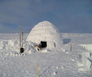 Puzzle Igloo, χιόνι θόλου σπίτι