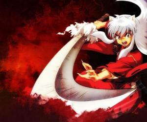 Puzzle InuYasha με το σπαθί του που χρησιμοποιούνται σε μάχες του ενάντια σε τέρατα και τους εχθρούς