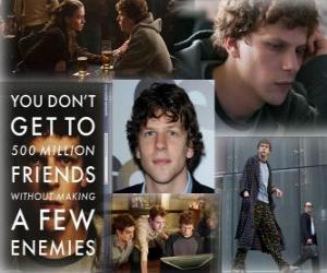 Puzzle Jesse Eisenberg υποψήφια για Όσκαρ το 2011 ως η καλύτερη ηθοποιός για το κοινωνικό δίκτυο