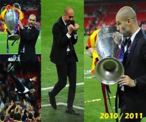 Puzzle Josep Guardiola για τον εορτασμό της 2010-2011 Champions League