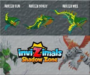 Puzzle Kriller Cub, Kriller Scout, Kriller Max. Invizimals Shadow Zone. Αυτό το ήσυχο φάλαινα είναι ανίκητη με το δέρμα πέτρα του