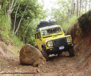 Puzzle Land Rover Αμυντικός Κίτρινος