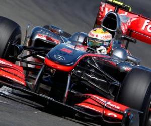 Puzzle Lewis Hamilton - McLaren - Silverstone 2010