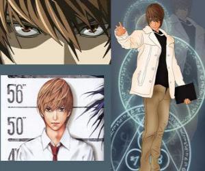 Puzzle Light Yagami επίσης γνωστή ως Κυρά, ο πρωταγωνιστής της σημείωσης Θανάτου Ανιμέ