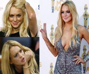 Puzzle Lindsay Lohan είναι ηθοποιός, μοντέλο και τραγουδίστρια, ένας Αμερικανός.