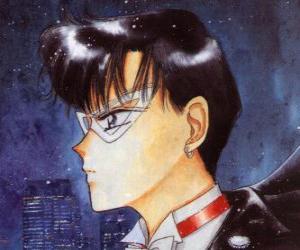 Puzzle Mamorou Chiba γίνεται ο ήρωας Tuxedo Kamen, ένας μασκοφόρος άνδρας ντυμένος με ουρές