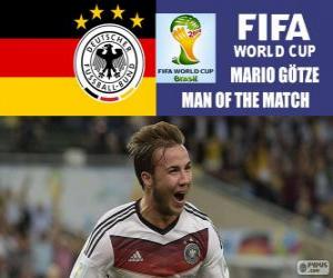 Puzzle Mario Götze, καλύτερος παίκτης του τελικού. Βραζιλία 2014 Παγκόσμιο Κύπελλο ποδοσφαίρου