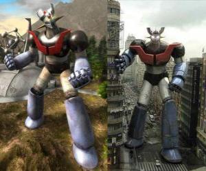 Puzzle Mazinger Z, σε δύο εικόνες στο χώρο και το άλλο στην πόλη