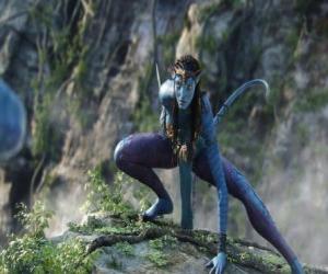 Puzzle Neytiri, ένα na&#039;vi, μια φυλή humanoids από τον πλανήτη Πανδώρα με μεγάλη ουρά