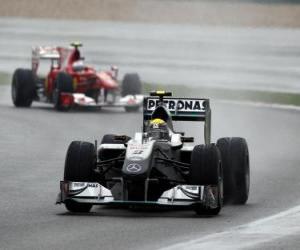 Puzzle Nico Rosberg - Mercedes - Σανγκάη 2010