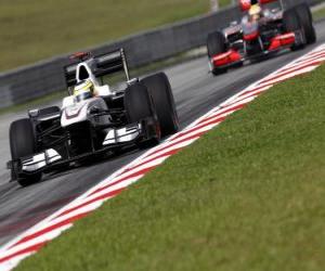 Puzzle Pedro de la Rosa - Sauber BMW - Sepang 2010