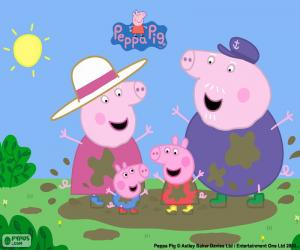 Puzzle Peppa Pig με τους παππούδες