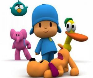 Puzzle Pocoyo και οι φίλοι του Πάτο, Έλλη, Λούλα και Sleepy Bird