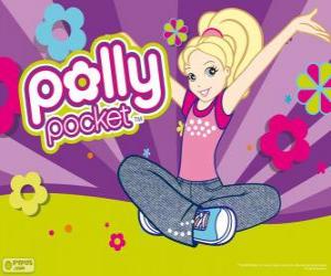 Puzzle Polly κάθεται στο πάτωμα