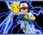 Ash, εκπαιδευτής Pokémon με την πρώτη Pokemon Pikachu του