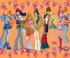 Μερικές από τις Winx Club με τους φίλους