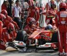 Fernando Alonso στα pits - Ferrari - Monza 2010