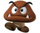 Goomba, εχθρούς του Mario, ένα είδος μανιταριού με τα πόδια