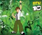 Ben 10 και μερικά από τους εξωγήινους από το Omnitrix στο κάτω μέρος