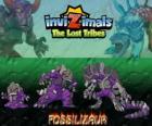 Fossilizaur, η τελευταία εξέλιξη. Invizimals The Lost Tribes. Invizimal, που ζει στα σπήλαια και να επιβιώσει να αλλάξετε το χρώμα του δέρματος, κατά βούληση