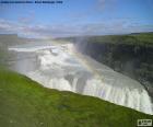 Καταρράκτης Gullfoss στο φαράγγι του ποταμού Hvita στην νοτιοδυτική Ισλανδία το