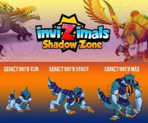 Puzzle Sabretooth Cub, Sabretooth Scout, Sabretooth Max. Invizimals Shadow Zone. Ο φύλακας του πάρκου που ονειρεύεται να γίνει ένα superhero