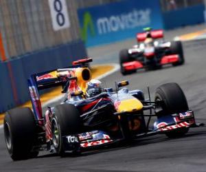 Puzzle Sebastian Vettel - Red Bull - Βαλένθια 2010