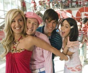 Puzzle Sharpay Evans, Ryan Evans, Τροία Μπόλτον και Gabriella Montez