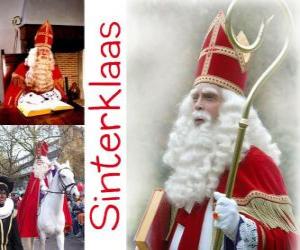 Puzzle Sinterklaas. Αγίου Νικολάου φέρνει δώρα στα παιδιά στις Κάτω Χώρες, το Βέλγιο και άλλες χώρες της Κεντρικής Ευρώπης