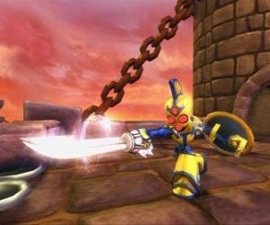 Puzzle Skylander Chop Chop, ένας σκληρός πολεμιστής με το ξίφος και η ασπίδα. Undead Skylanders