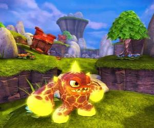 Puzzle Skylander Eruptor, ένα πλάσμα που ρίχνει fireballs και φλόγες. Φωτιά Skylanders