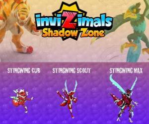 Puzzle Stingwing Cub, Stingwing Scout, Stingwing Max. Invizimals Shadow Zone. Το πρώτο Invizimal συλλαμβάνεται από Kenichi, μια ελκυστική και επικίνδυνη εντόμων