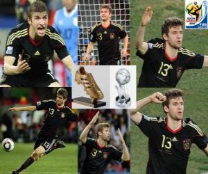 Puzzle Thomas Müller κορυφαία σκόρερ (Golden Boot) Παγκόσμιο Κύπελλο Ποδοσφαίρου της Νοτίου Αφρικής το 2010 και καλύτερος νεαρός παίκτης του τουρνουά.