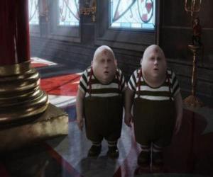 Puzzle Tweedledum και Tweedledee δίδυμα παχουλός που είναι πάντα να πολεμούν μεταξύ τους