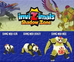 Puzzle Xiong Mao Cub, Xiong Mao Scout, Xiong Mao Max. Invizimals Shadow Zone. Αυτό το γιγάντιο πλάσμα είναι το πρώτο φύλακα του τάφου του αυτοκράτορα Δράκου