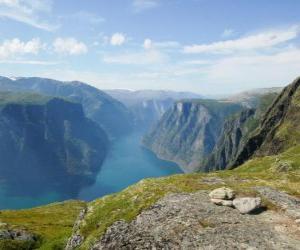 Puzzle Δυτική νορβηγική Fjords - Geirangerfjord και Nærøyfjord