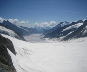 Puzzle Ελβετικές Άλπεις Jungfrau-Aletsch, Ελβετία.